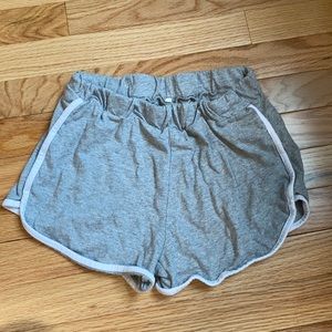 Grey and white shorts